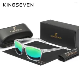 Sunglasses KINGSEVEN For Men Polarized UV400 Eye Protection Glasses Adult Green Mirror TAC Lens Design Graininess Eyewear