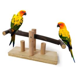 Toys Parrot Biting Toy Wooden Seesaw Rocking Chair Standing Bar Swing Parakeet Cockatiels Perches Playground Bird Cage Decor Supplies