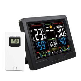 Clocks Weather Station Digital Alarm Clock Barometer Outdoor Sensor Temperature Humidity Measurance Weather Forcast Snooze Function