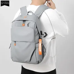 Backpack VC Simple Trend Designer Men's Lightweight Laptop Bag Male Waterproof USB Charging Business Youth Travel