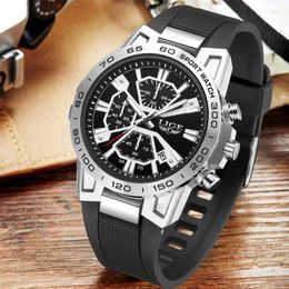 Wristwatches LIGE Luxury Quartz Men's Watch Fashion Silicone Strap Watches For Men Casual Sport Waterproof Luminous Clock Military