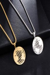 Pendant Necklaces Fashion 316L Stainless Steel Hollow Globe Earth Jewellery Gold Chain Choker Globetrotter Gifts6887882