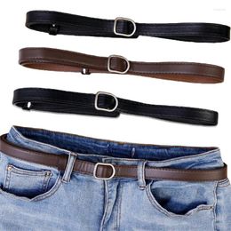 Belts Simple PU Leather Belt Women Girls Metal Designer Buckle Y2K Female Strap Dress Jean Pants Waistband Accessories