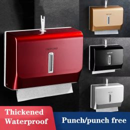 Towels Kitchen Tissue Dispenser Luxury Paper Towel Dispenser High Quality ABS Tissue Box Wall Mounted Punch Free for Toilet