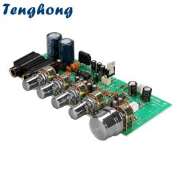 Amplifier Tenghong OK339 Bluetooth Reverb Preamplifier Tone Board AC1215V Power Amplifier Board Volume Control For Home Theatre DIY