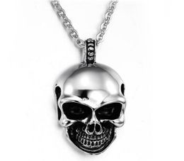 Pendant Necklaces Retro Skull Necklace Men Women Chain Biker Punk Jewelry Gift Whole S499Pendant8259244