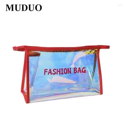 Cosmetic Bags MUDUO Waterproof Bag Portable Storage Large Capacity Pu Transparent Wash Travel