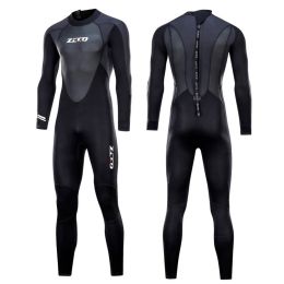 Suits Adults 3mm Full Onepiece Wetsuit Back Zipper Swim Couple Long Sleeve Neoprene Diving Suit for Kayak Surf Swimming S4xl