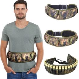 Holsters Cartridge Belt 12/20 Gauge Ammo Pouch 15/25/28 Rounds Rifle Bullet Cartridge Bandolier Shell Holder Waist Belt for Shooting