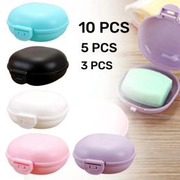 Dishes 2pcs Bathroom Shower Soap Box Soap Box Holder Container Waterproof Soap Dish Case Portable Bathroom Accessories