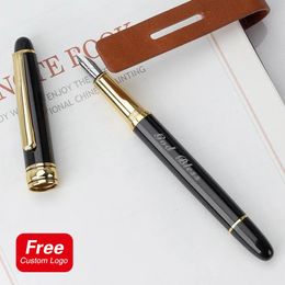 Personalised Customization Gold Fountain Pen Business Simple Signature Gift Prize Office Special School Stationery 240428