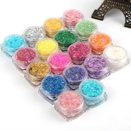 Q5M5 Body Glitter Colours Mermaid Sequins Gel Holographic Sequins Hair Body Face Glitter Gel Art Loose Sequins Shimmer Eye Shadow TSLM1 d240503