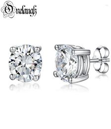 Stud Earrings Onelaugh 925 Sterling Silver Diamond For Women Total 1.0CtColor GRA Mossanite Gem Wedding Jewelery Gift6561082