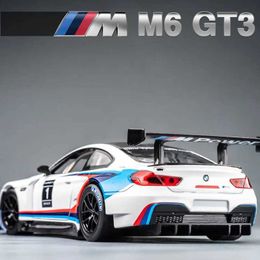 Diecast Model Cars 1 24 BMW M6 GT3 M4 BMW CSL racing wheel less highlight sports car model toy die cast metal alloy miniature replicaL2405