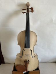 4/4 Violin unvarnished Guarneri model 100 years spruce top flamed mpale back 295