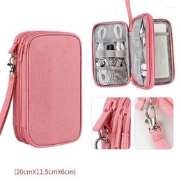 Storage Bags Data Cable Bag Travel Digital Electronic Accessory Organizer Mobile Phone Headset Charger Power Bank Protect 1PC