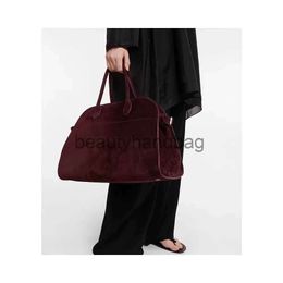 The Row TR 15 handbag Leather high-capacity Margaux bag Cow leather Tote travel shoulder light luxury 2023