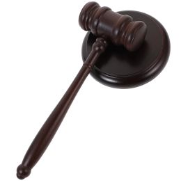 Hammer Gavel Judge Wooden Toy Costume Block Mini Set Lawyers Court Round Sound Accessories Cosplay Lawyer Mallet Hammer Kids Pounding