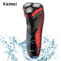 Electric Shavers Kemei electric shaver facial care washable beard shaver mens shaver 3D shaver rechargeable trimmer Y240503