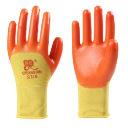 Gloves 5/10 Pairs PVC Thicken for Work Gloves Wear and Oil Resistant SemiTrail Construction Machinery Auto Repair Protection Gloves