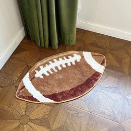 Carpets Football Fluffy Tufted Soft Area Thickened Antislip Rug Bedroom Bedside Floor Mat Carpet Pad Doormat Home Room Decor