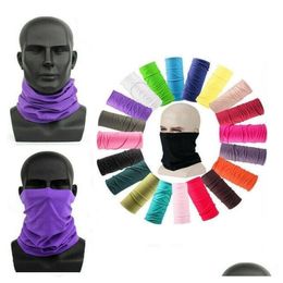 Party Masks Cycling Uni Magic Scarf Colorf Head Face Protective Mask Neck Gaiter Bikers Tube Bandana Wristband Beanie Cap Outdoor Drop Dhtah