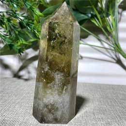 Decorative Figurines Citrine Tower Natural Stone And Crystal Smoky Wand Quartz FengShui Gift Reiki Wicca Healing Ornments For Home