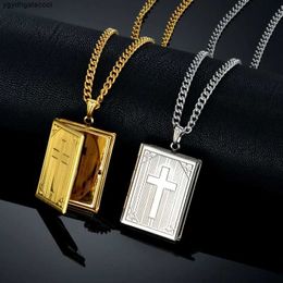 Jesus Cross Necklace Jewellery For Men Women Yellow Gold Chain Male Photo Locket Style Jesus Crucifix Pendant Necklace