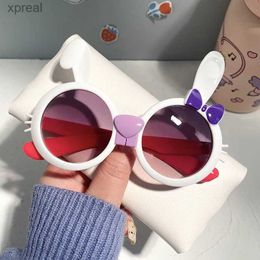 Sunglasses New Cute Cartoon Rabbit Ear Sunglasses Boys Girls Cartoon Sun glasses Children Lovely Fashion Design Decorative eyewear WX