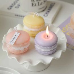 3PCS Candles Natural Plant Scented Macaron Scented Candles Yulan Magnolia Fragrant Fruits Aromatherapy Party Cool Red Leaf Home Candle