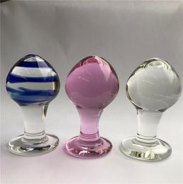 Pyrex Glass Anal Plug Butt Plug Glass Butt Plug Penis Erotic Wand Toys Anal Dildo Sex Toys Masturbator Stimulator for Couples3455557