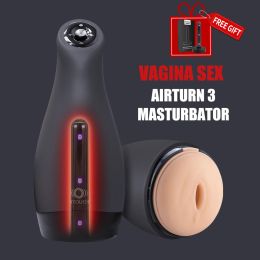 Oil Otouch Airturn 3 Blowjob Sucking Hine Masturbator for Men Vagina Pussy Male Masturbation Toys Electric Equipment Adult Goods