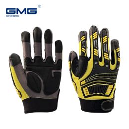 Gloves HeavyDuty Synthetic Leather Work Gloves Impact Protection Mechanic Gloves Touchscreen Vibration Reduction Safety Gloves Men