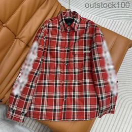 Trend Luxury Original Ch Brand Shirts Coats for Women Men New Style Sleeves Large Pattern Printed Plaid Pattern Long Sleeved Polo Collar Cotton