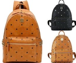 High quality designer bag women fashion backpack Men travel backpack Classic Brown Black canvas leather satchel man woman backpacks handbag