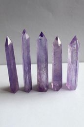 Natural Purples Crystals Quartz Tower Point Purple Obelisk Wand Healing Crystal 5cm 6cm 7cm1057779