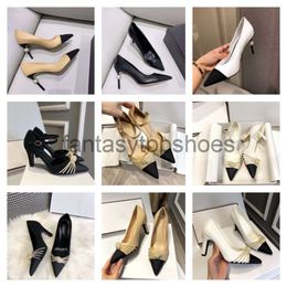 Channeles shoes 8cm women ladies dress Designer Pumps Genuine Leather Pearl High Heels OL heeled strap sandals party wedding for bride bridesmaid