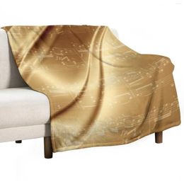 Blankets Music Sheet On Liquid Gold Throw Blanket Custom Loose