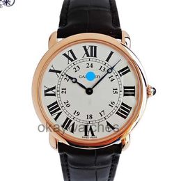 Crater Automatic Watches New Unisex Watch Mens and Womens 18k Rose Gold 36mm Manual Mechanical W6800251 with Original Box