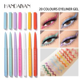 Eyeliner HANDAIYAN 20 Colour Option Matte Eyeliner Gel Pencil Easy to Wear Colourful White Yellow Blue Eye Liner Pen Cream Makeup Cosmetics