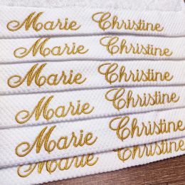 Towels White Towel Customised LOGO Bath Towel Prayer Hand Towel Cotton Embroidery Name Personalised Wedding Anniversary Birthday Gift