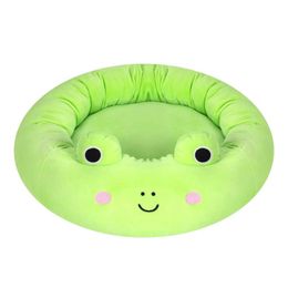 Cat Beds Furniture Cartoon Pet Bed Round Pet Nest Dog Bed Cat Bed Frog Octopus Pineapple Dolphin Breathable Antibacterial All Four Seasons Soft Mat