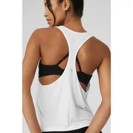 Active Shirts LO Women Tank Top Fitness Back Hollow Yoga Elastic Sleeveless Breathable Quick Drying Casual