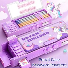 Password Lock Pen Box Multifunctional Stationery Girl's High-tech Pencil Elementary School Student Luxury Children's Intelligent