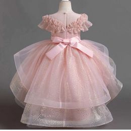 Girl's Dresses Little Girls Sequined Ruffled Flower Girl Birthday Party Graduation Ceremony Formal Pageant Hi-Lo Dress