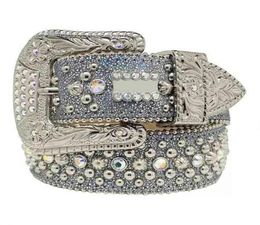 Fashion Belts for Women Designer MensSimon rhinestone belt with bling rhinestones as gift191r9694517