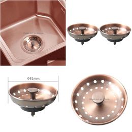 Drains Talea Kitchen Sink Basket Strainer Philtre 81Mm Red Bronze Copper Accessories Qs218C006 231013 Drop Delivery Home Garden Fauce Dhkqf