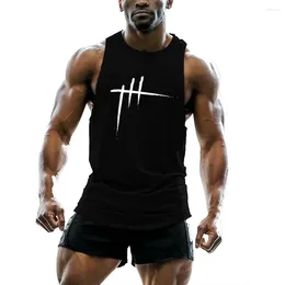 Men's Tank Tops Sleeveless Shirt Casual Fitness Basketball Sports Y2k Breathable Quick Drying O-neck Lightweight Daily Comfort Vest