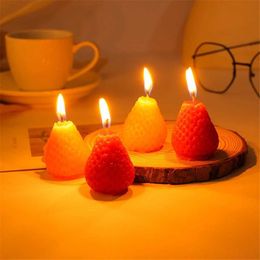 3PCS Candles Natural plant scented candles Black brin fragrant Fruits strawberry Aromatherapy Holiday party candle