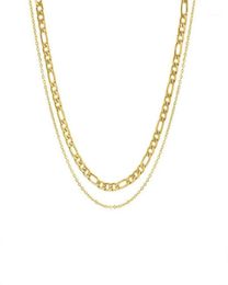 Chains Women Figaro Gold Chain Necklace Aestethic Colar Choker Kpop Collar Collier Stainless Steel Jewelry Luxury Chunky Collares 7338546